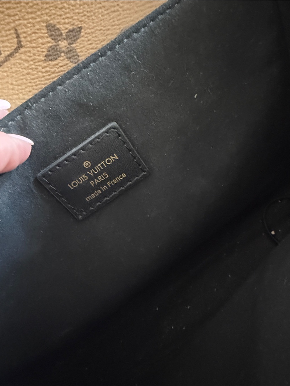Two-Tone Monogram Satchel in Brown and Dark Brown - Picture 4 of 11